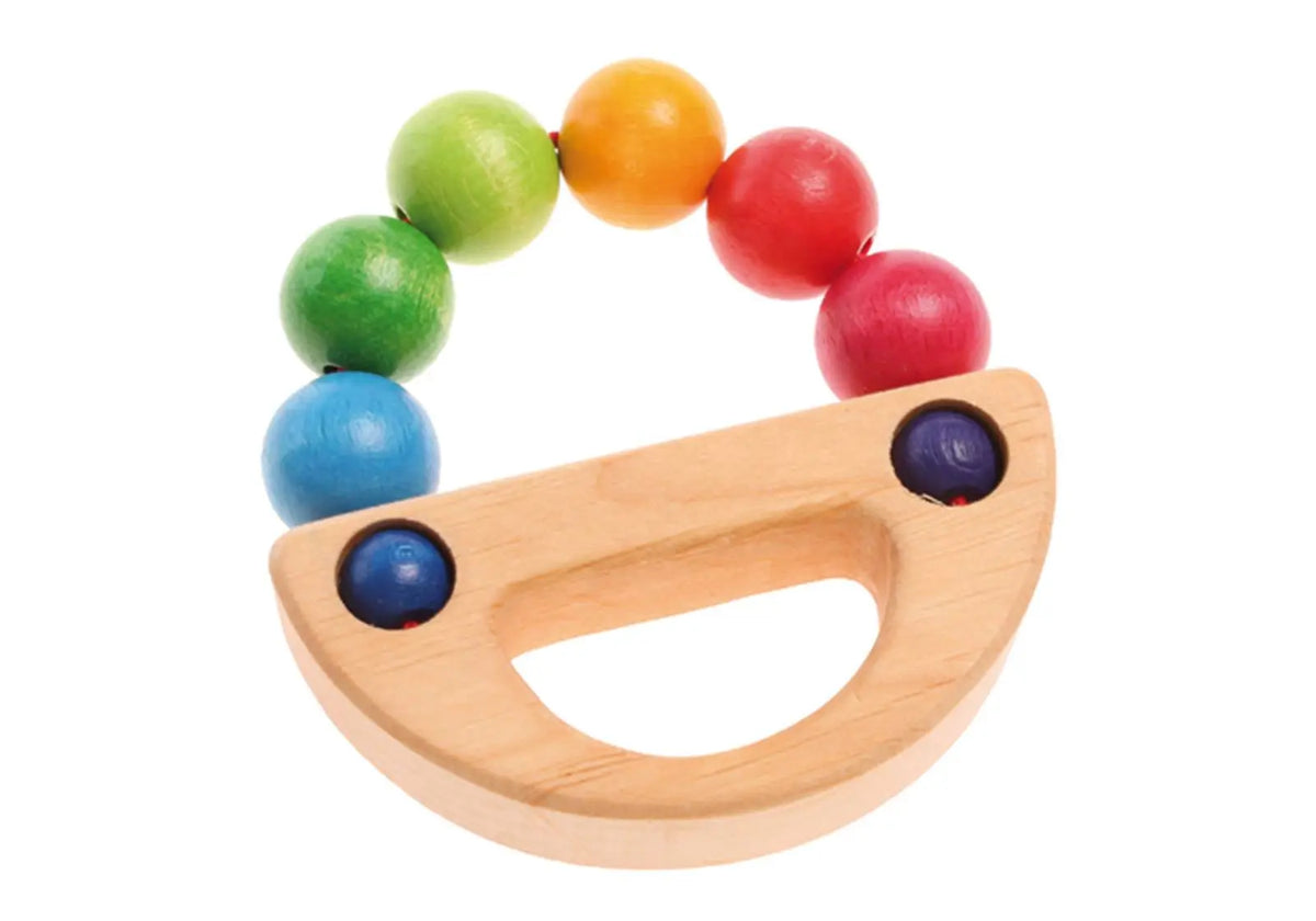 Hochet en bois Bateau Arc-en-ciel Grimm's