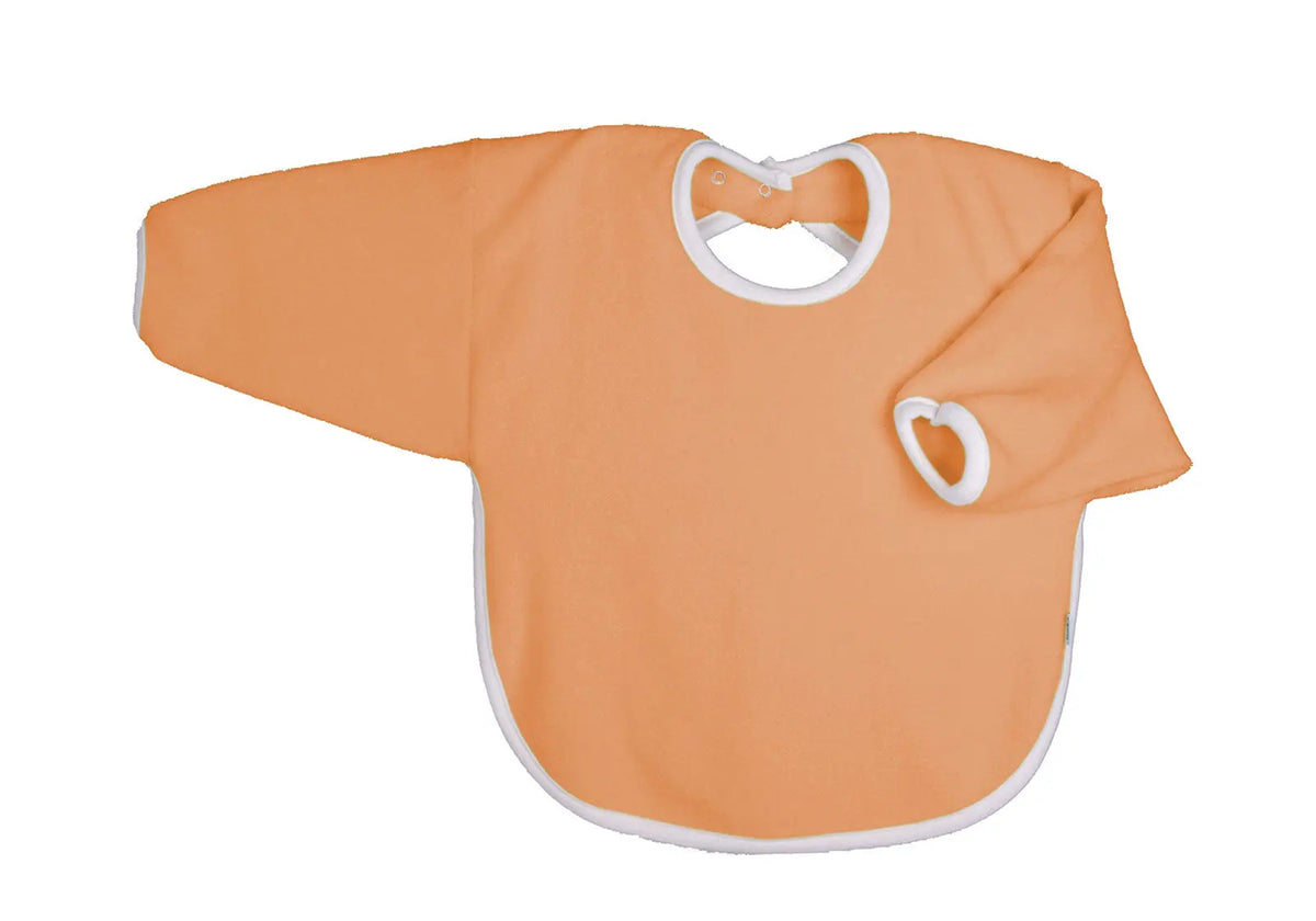 Bavoir coton bio à ML Popolini - Orange Popolini