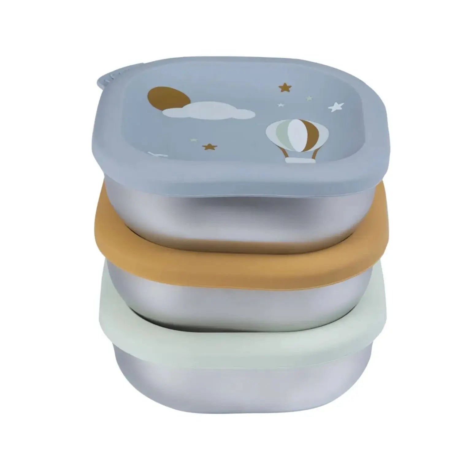 Lot de 3 boîtes repas inox 250ml Béaba - Adventure 