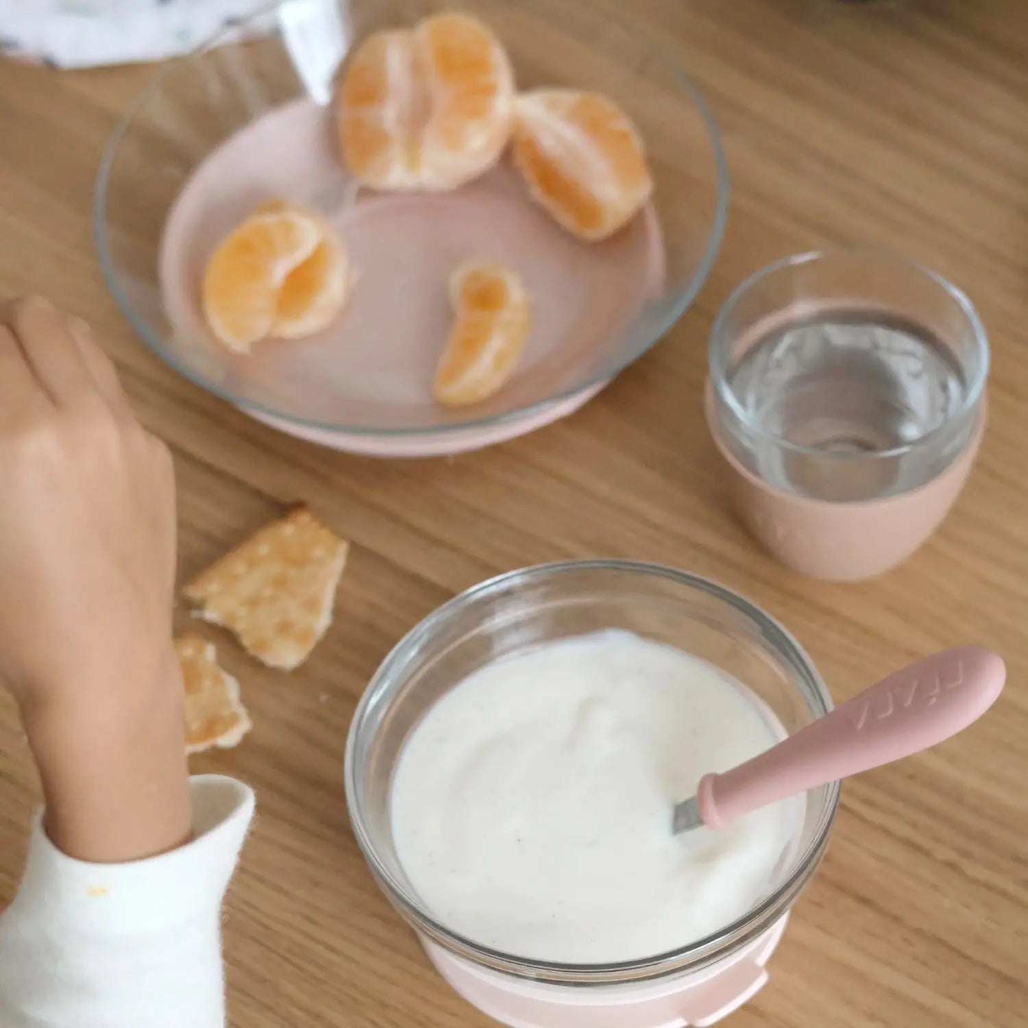 Coffret repas bébé en verre Béaba x Duralex - Barbe à papa 