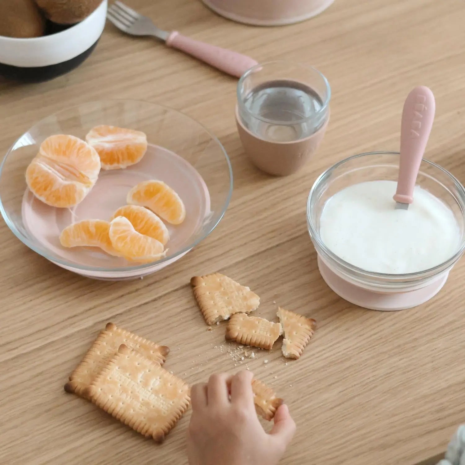 Coffret repas bébé en verre Béaba x Duralex - Barbe à papa 