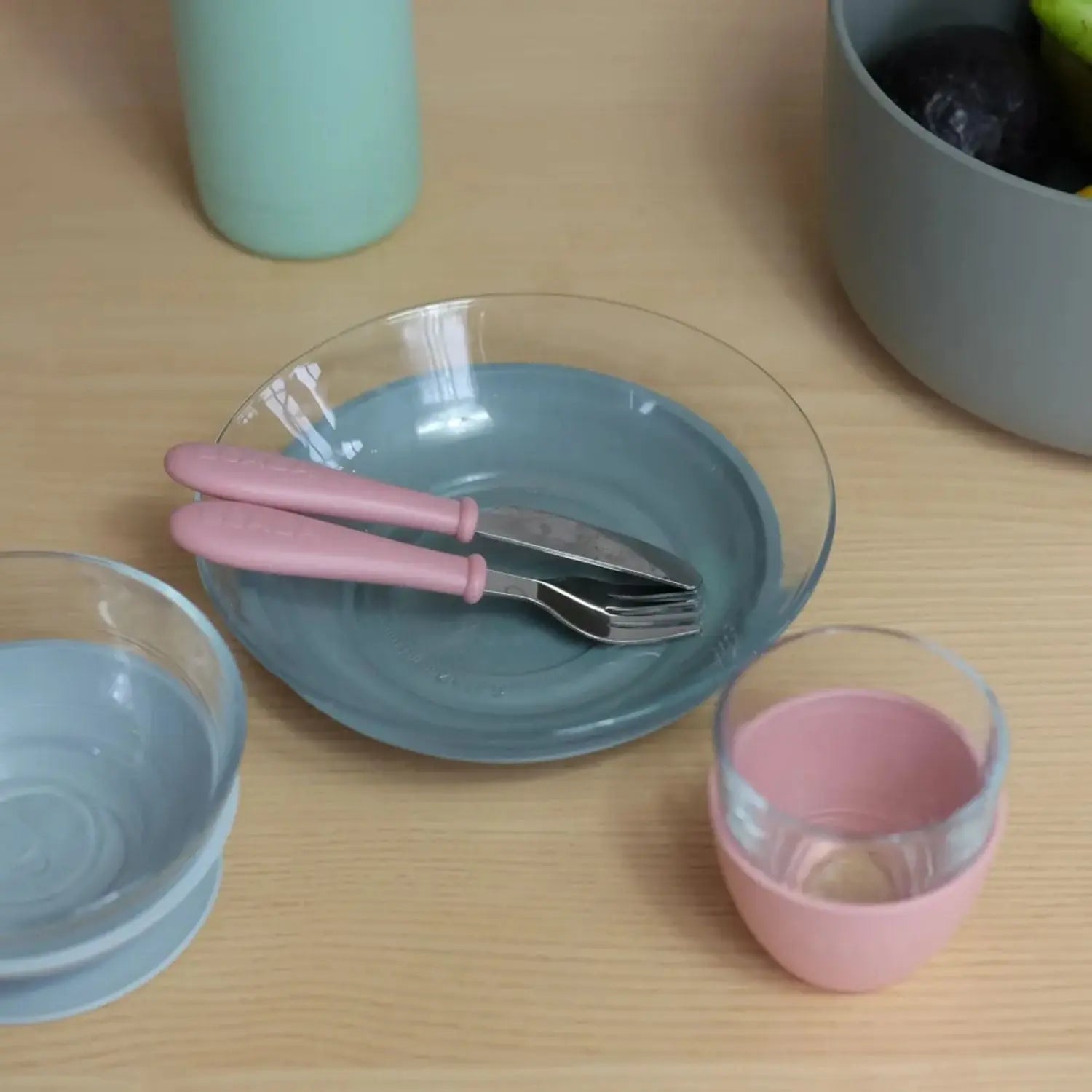 Coffret repas bébé en verre Béaba x Duralex - Eucalyptus 