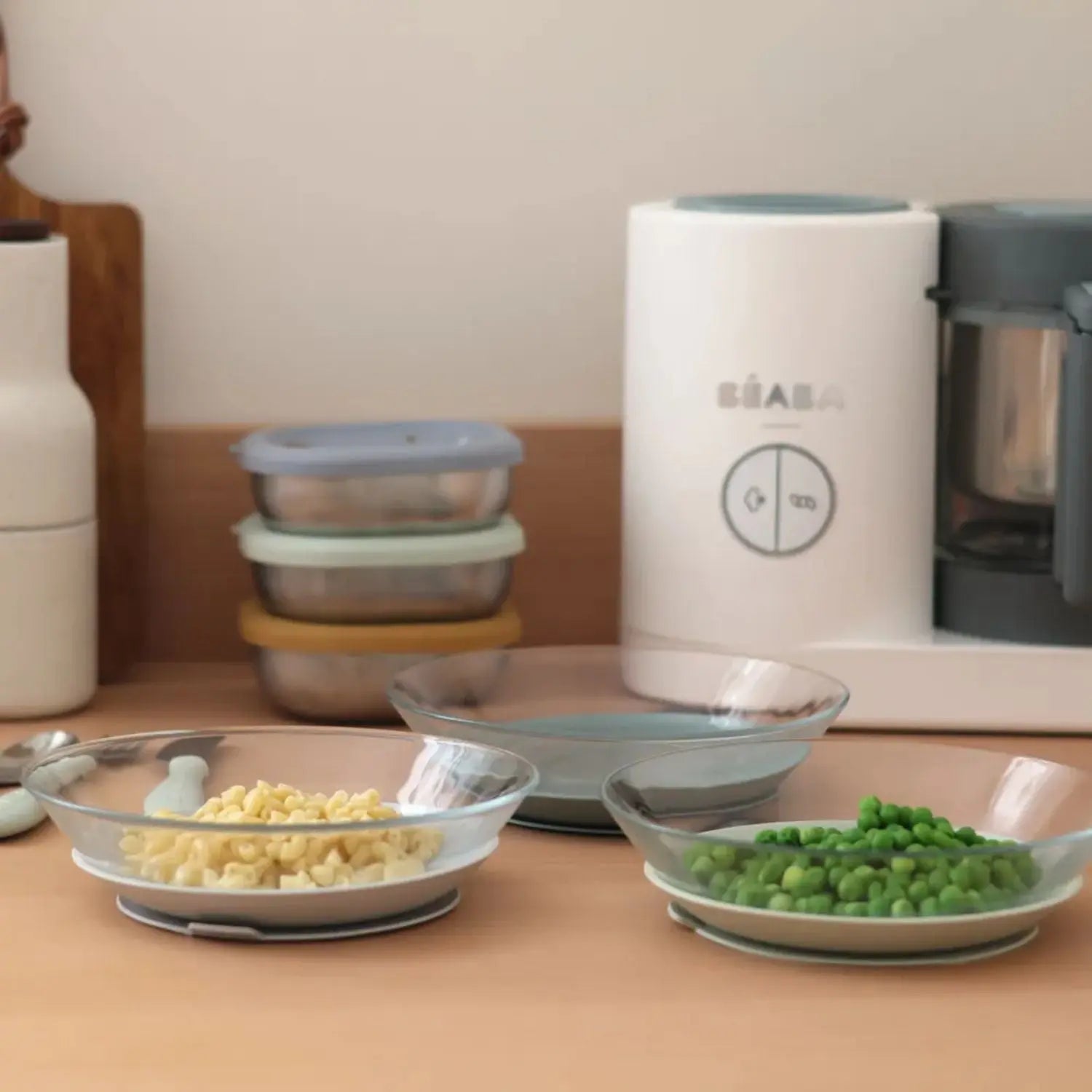 Coffret de 3 assiettes en verre Béaba x Duralex – Misty Green 