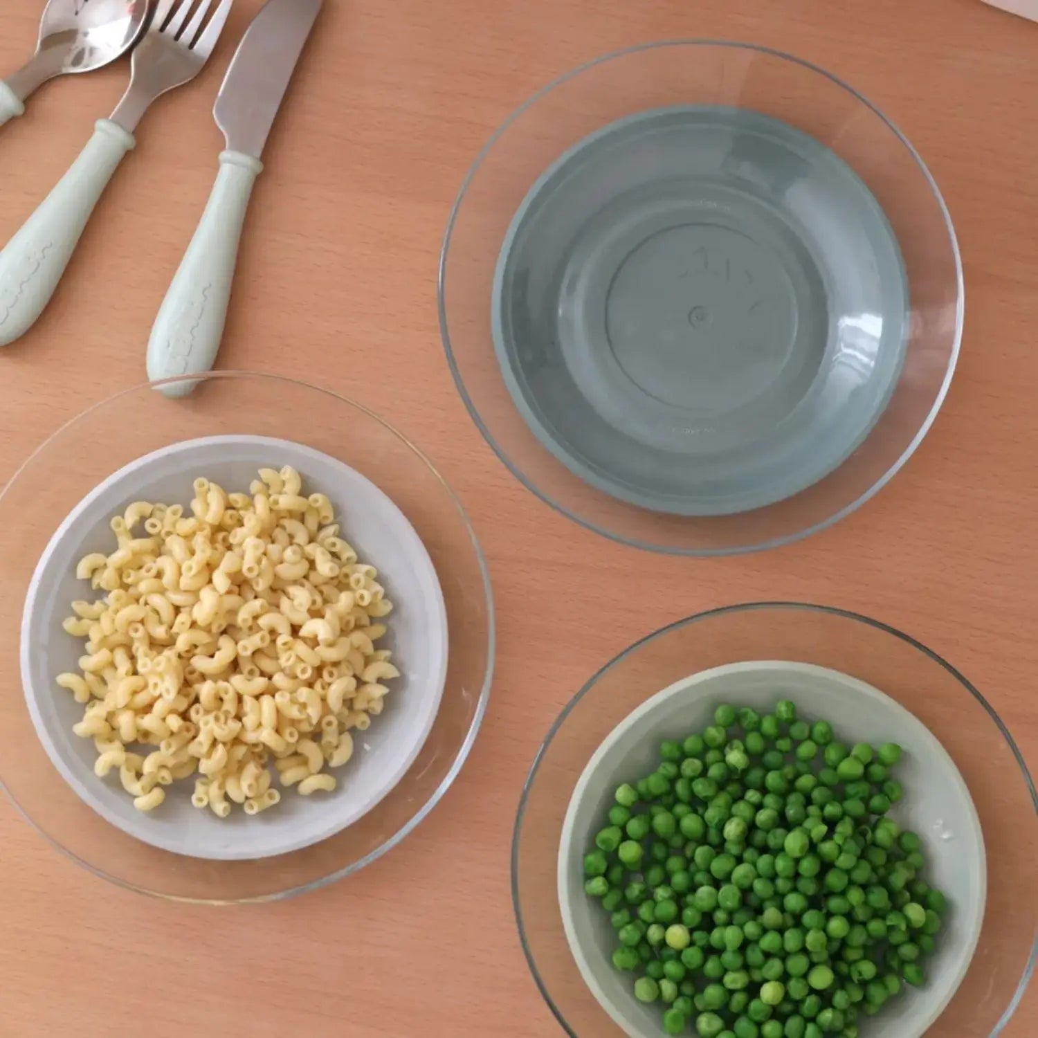 Coffret de 3 assiettes en verre Béaba x Duralex – Misty Green 