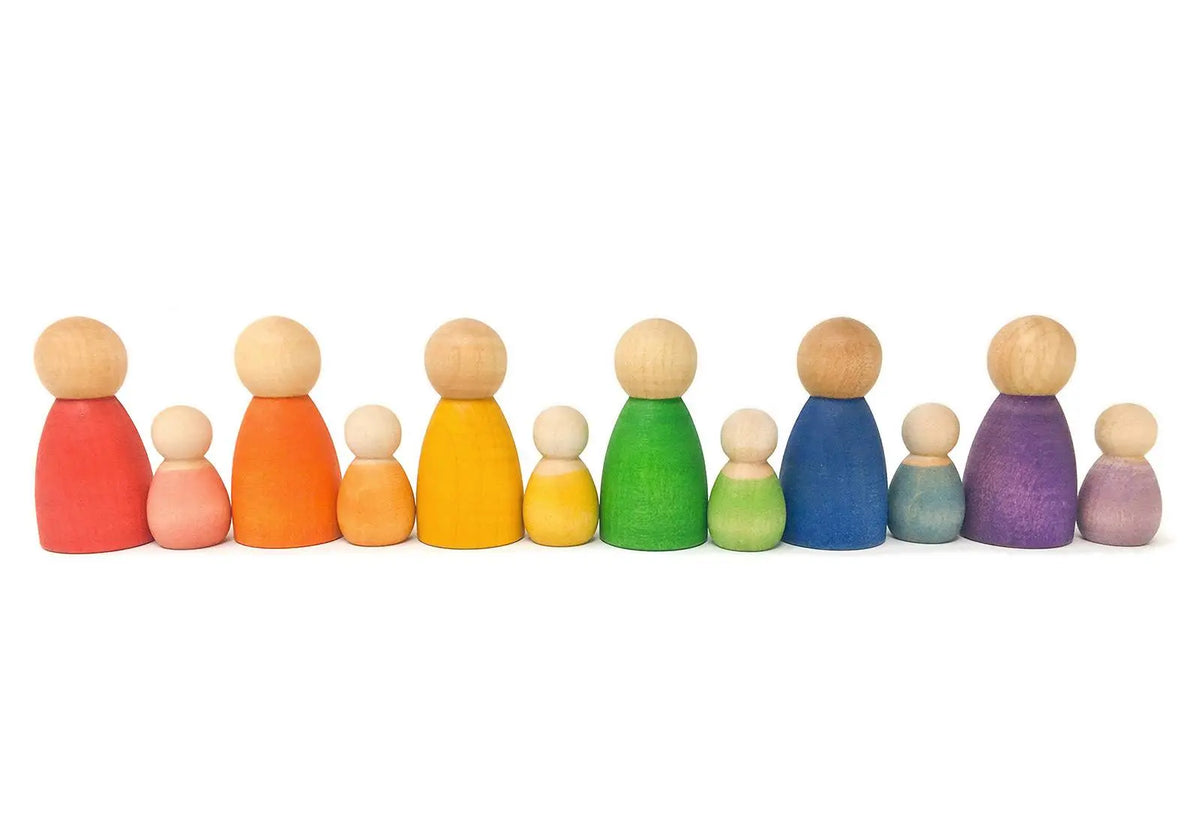 6 bébés Nins en bois Grapat