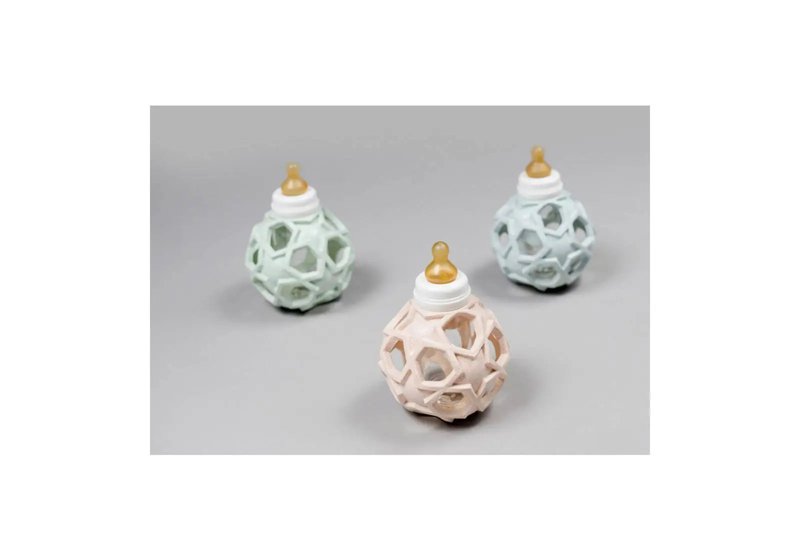 Biberon en verre 2 en 1 Hevea - Rose Hevea