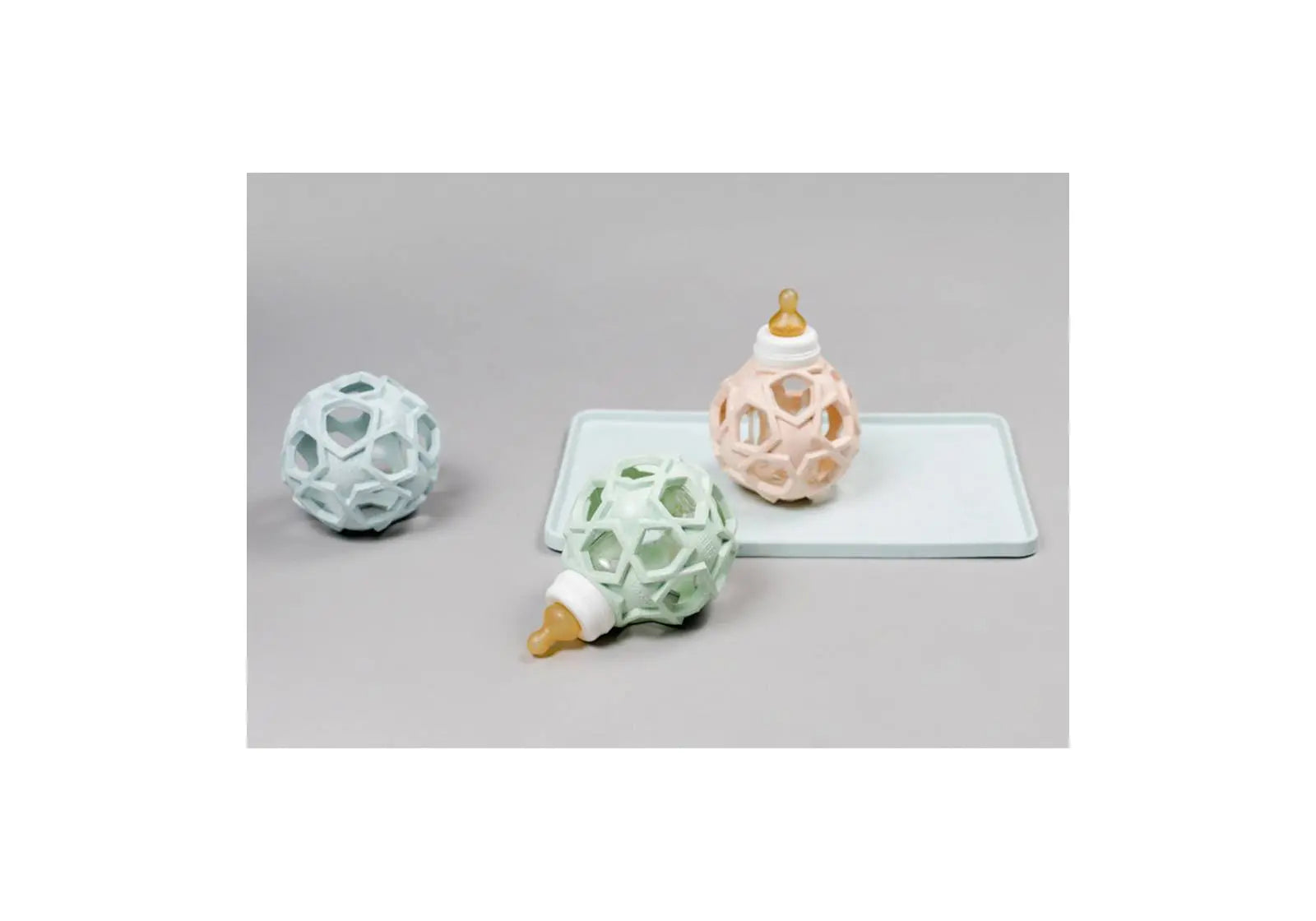 Biberon en verre 2 en 1 Hevea - Rose Hevea