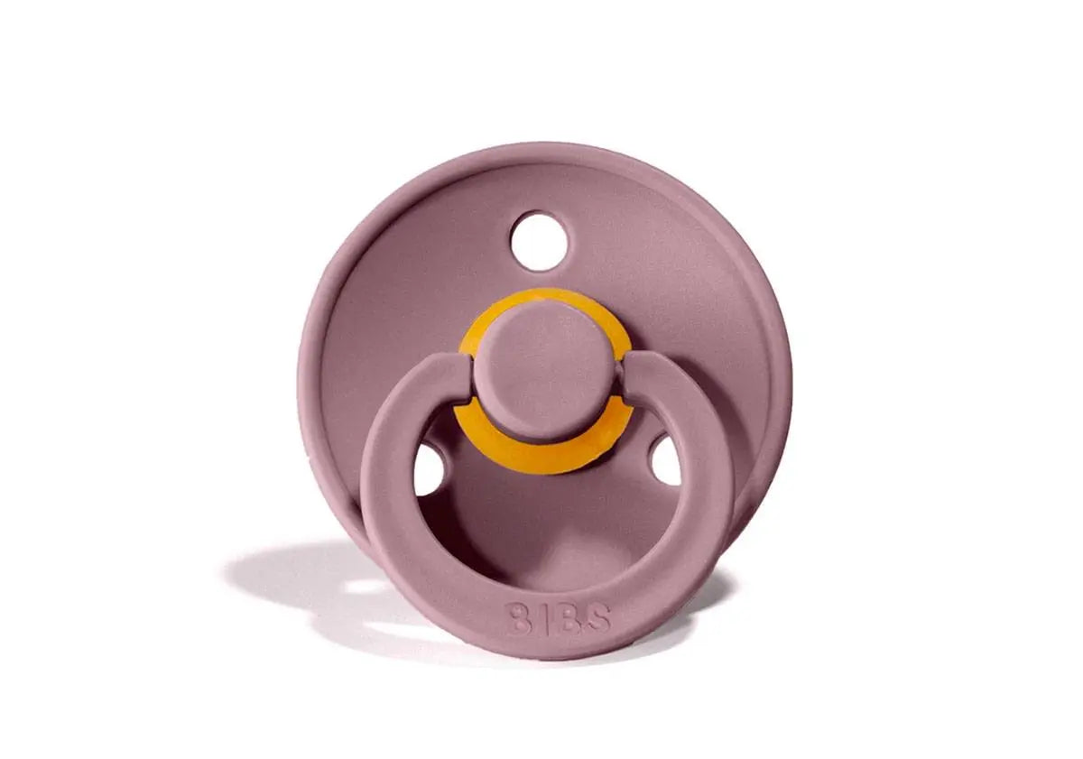Tétine Bibs en caoutchouc naturel, embout rond cerise, coloris Bruyères