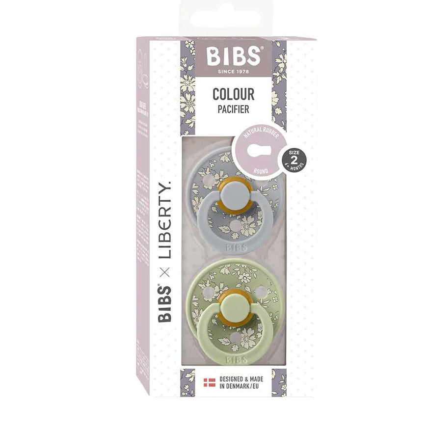 Lot de 2 tétines en caoutchouc naturel Bibs - Capel sage mix - Lilinappy