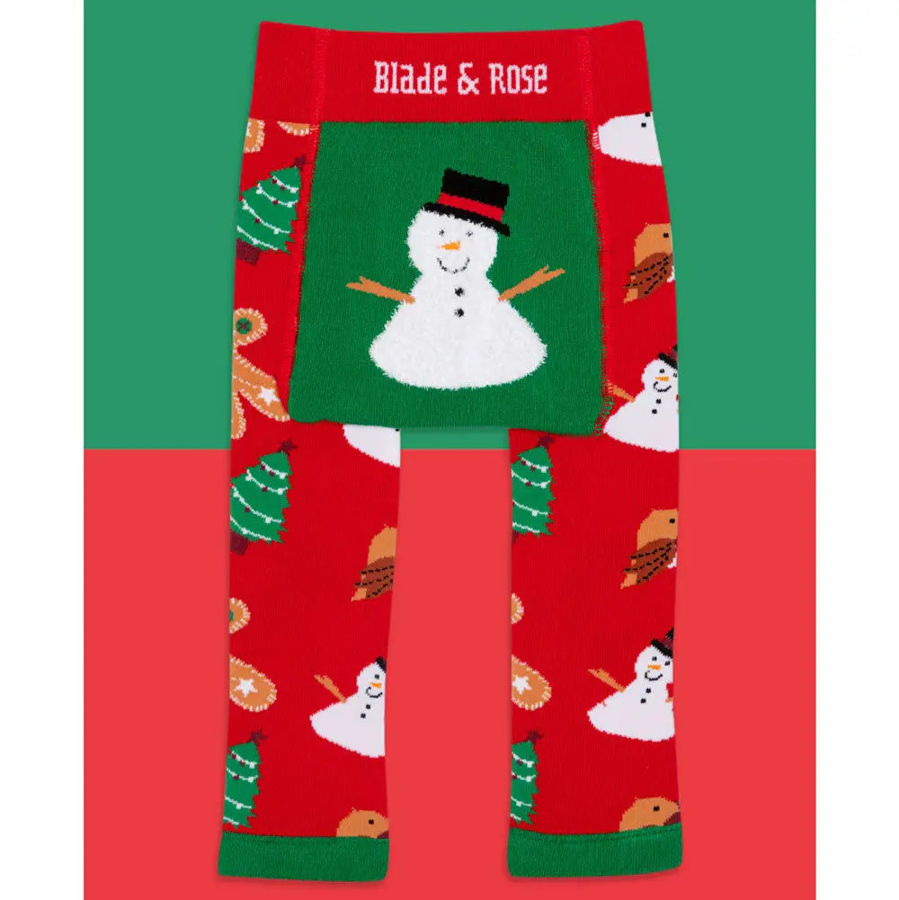 Leggings bébé Blade and Rose - Bonhomme de neige - Lilinappy