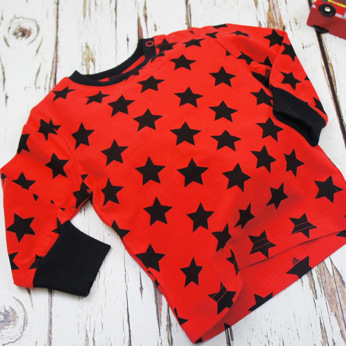 Top à manches longues Etoiles noires Blade et Rose-24-36mois
