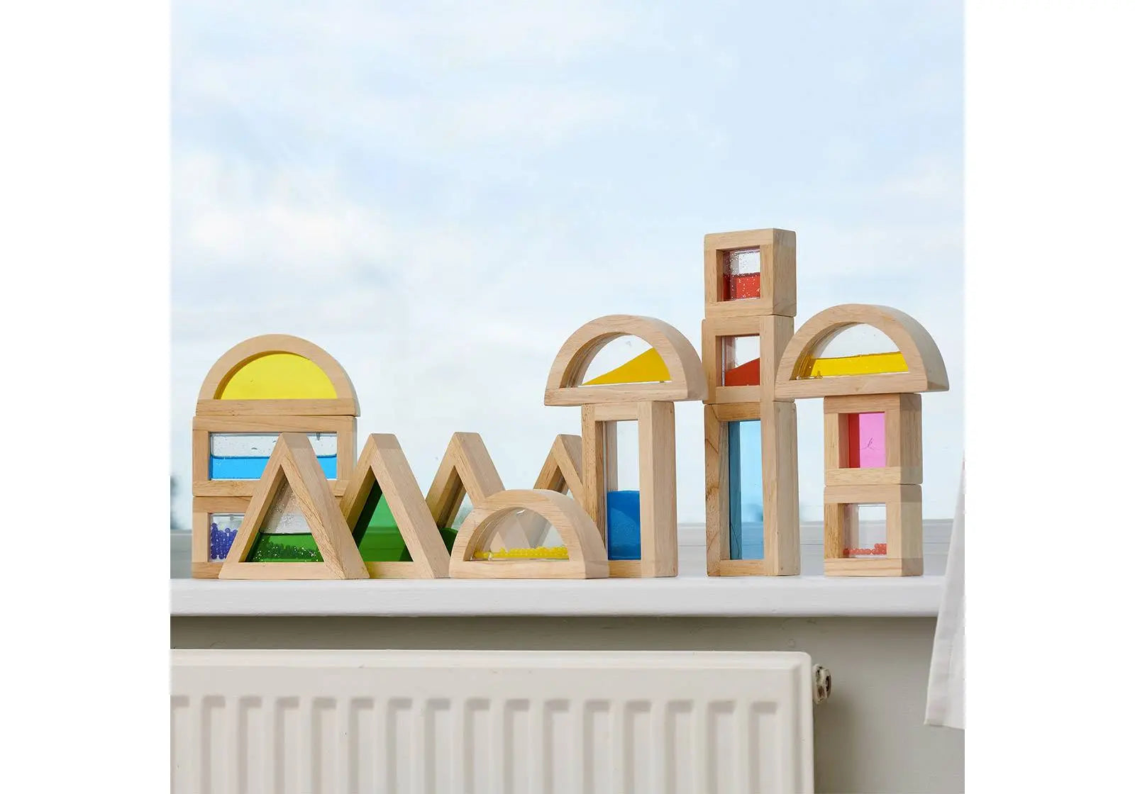 Lot de 16 blocs sensoriels en bois Tickit 