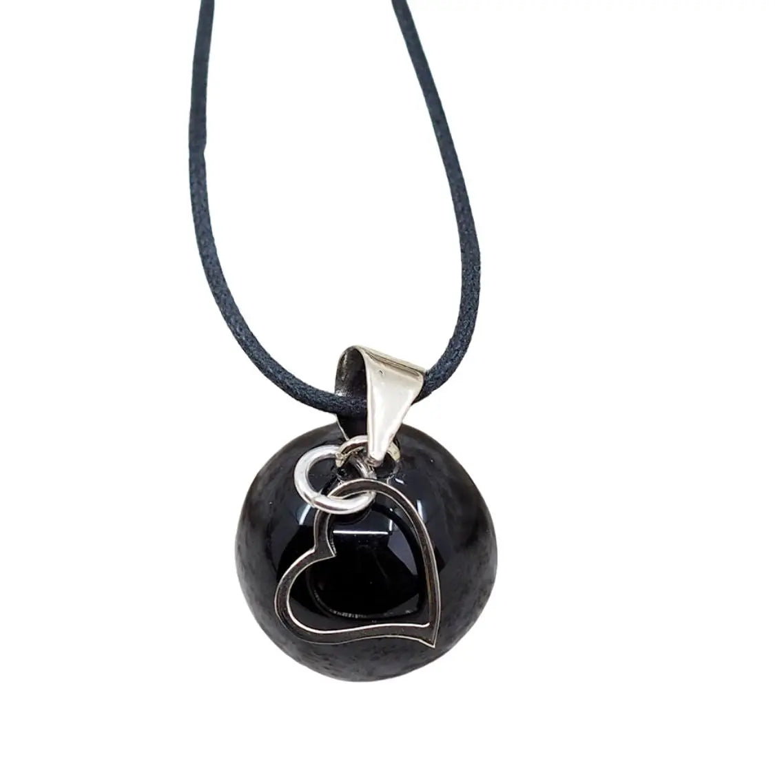 Bola de grossesse - Noir à breloque coeur - Lilinappy