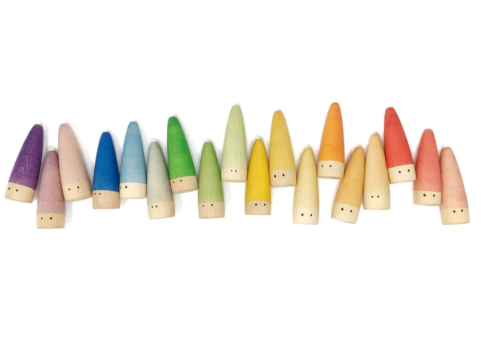 18 bonhommes colorés en bois Grapat