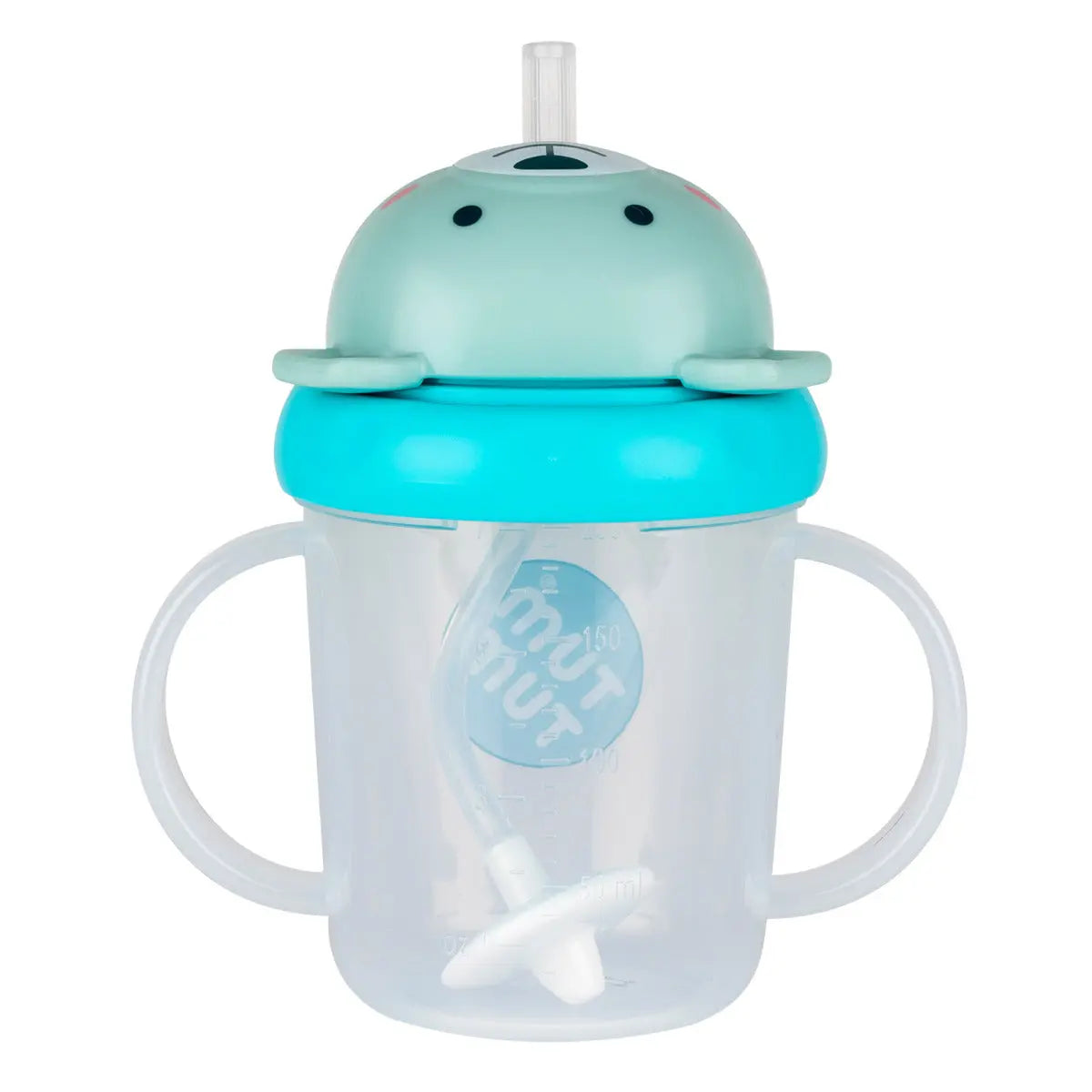 Tasse d’apprentissage avec paille Tum Tum - Ourson bleu 