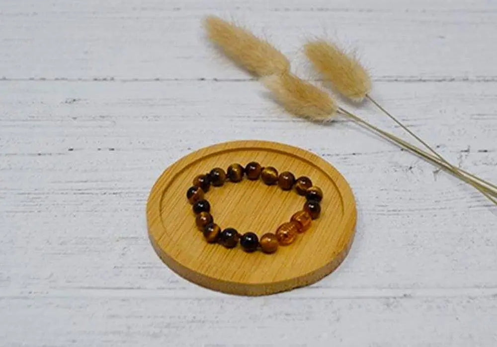 Bracelet pour enfant en œil de tigre lithothérapie enfant Irréversible Bijoux 