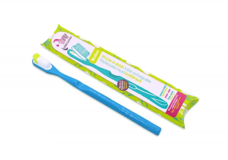 Brosse à dents écologique rechargeable Lamazuna Bleu-Medium