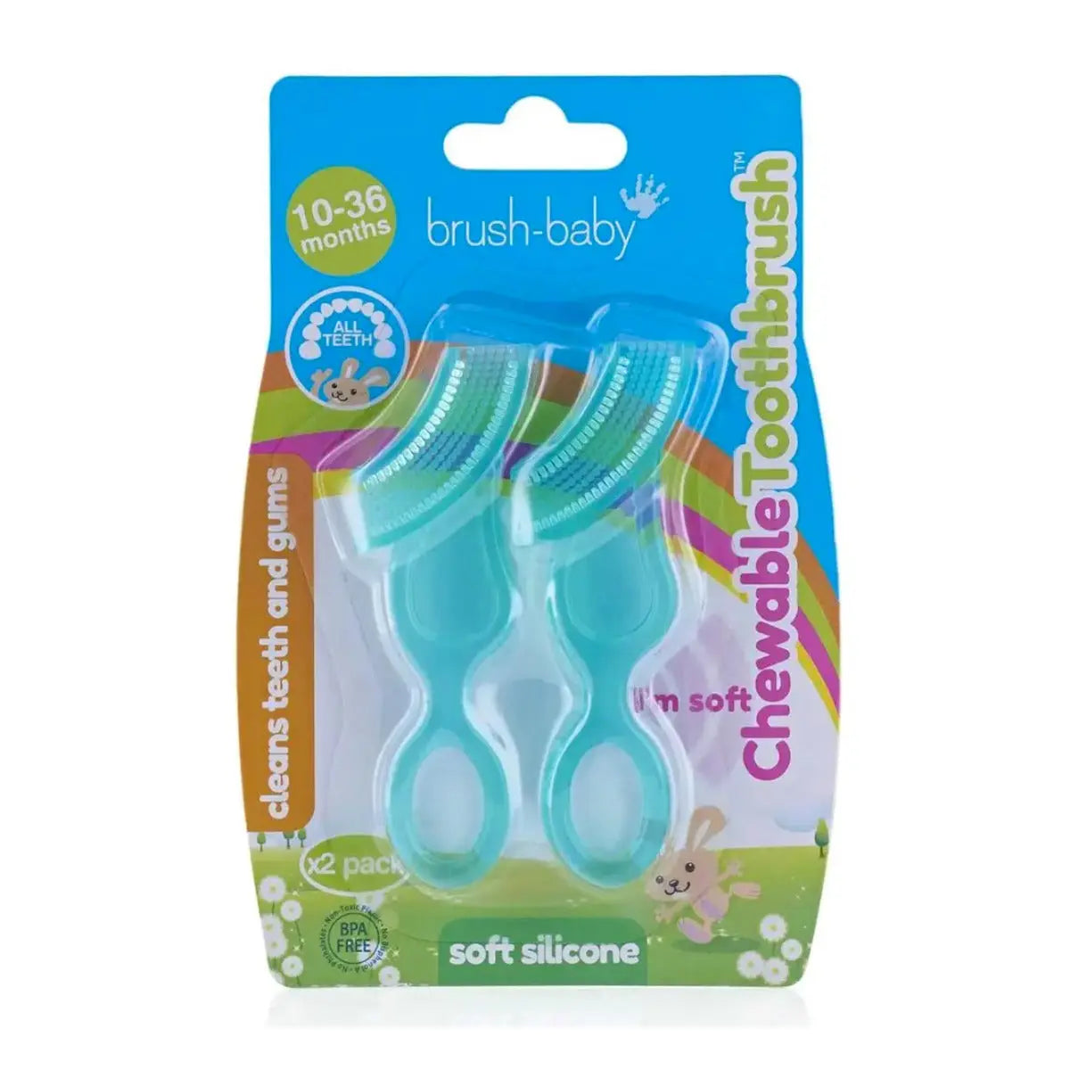 2 brosses à dents à machouiller Brush Baby