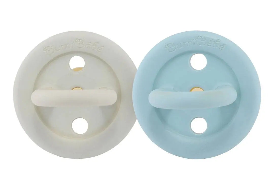 Lot de 2 tétines en caoutchouc Bumi Hevea - Denim et Sage 0/3 mois - Lilinappy