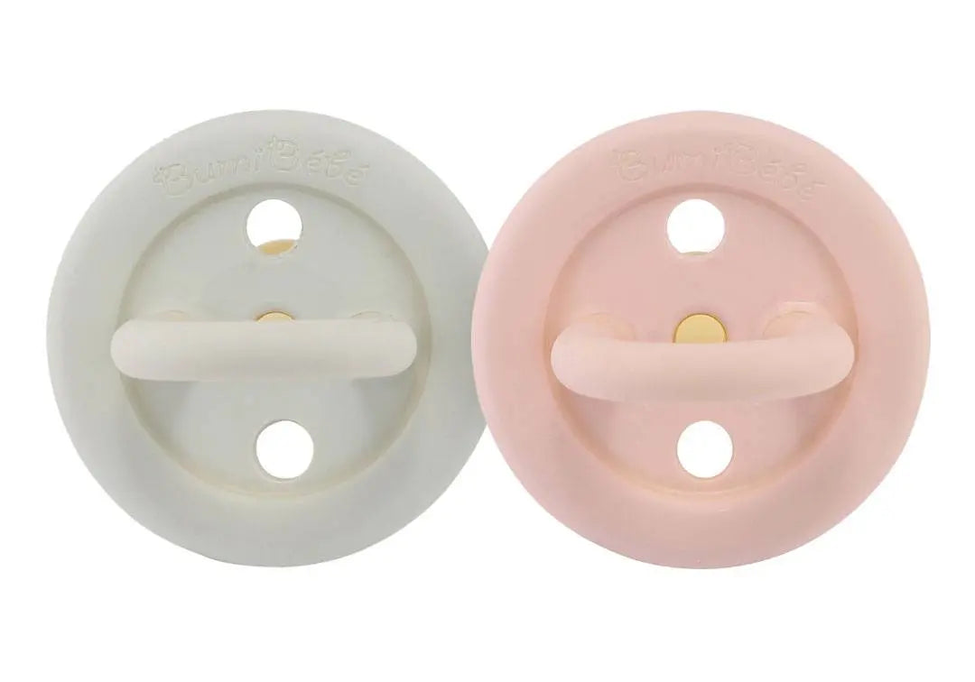 Lot de 2 tétines en caoutchouc Bumi Hevea - Rose et Sage 0/3 mois Hevea