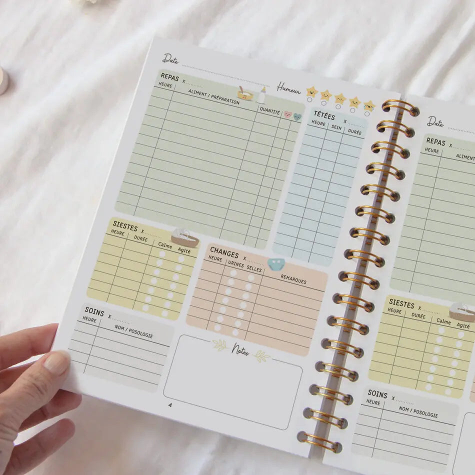 Carnet de suivi des premiers jours Zü 0-6mois