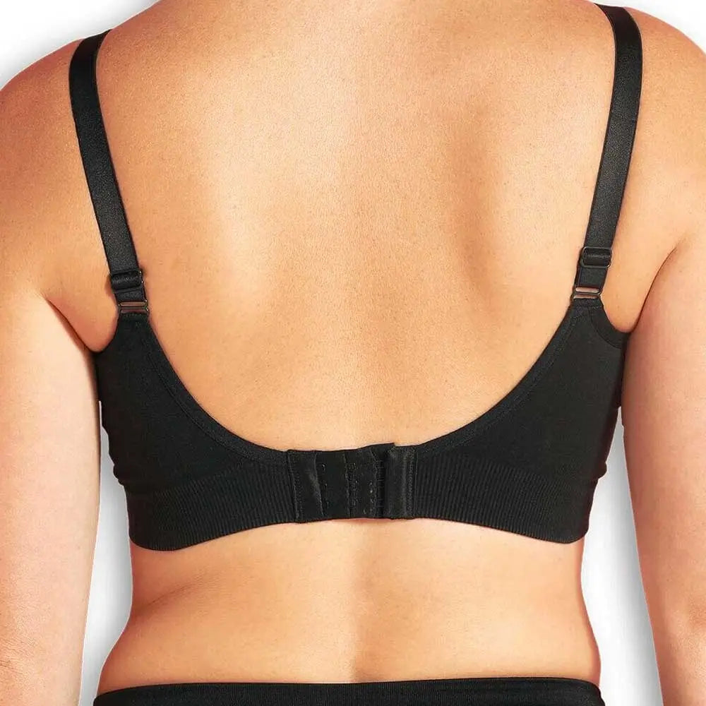 Soutien-Gorge d'allaitement en coton bio Carriwell - Noir - Lilinappy