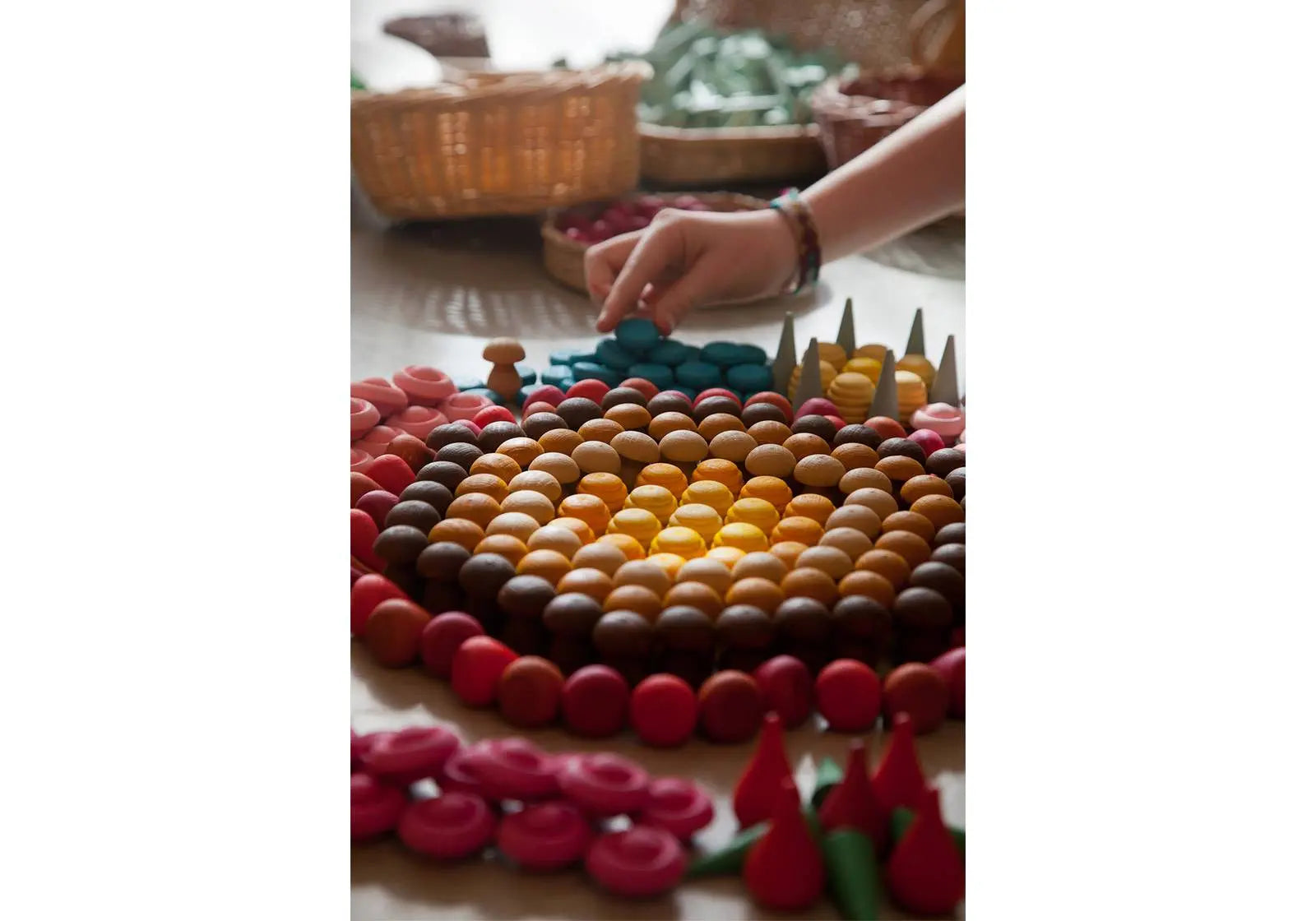 Mandala petits champignons Grapat