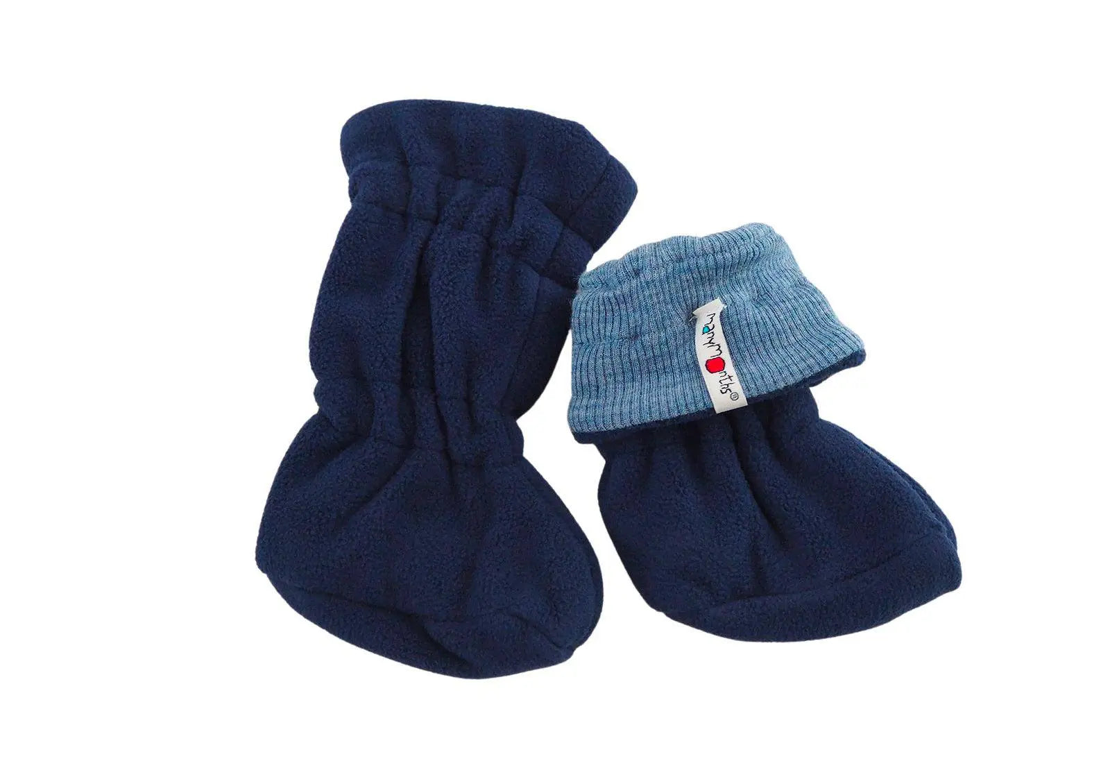 Chaussons de portage en laine/polaire Manymonths - Blue mist Manymonths