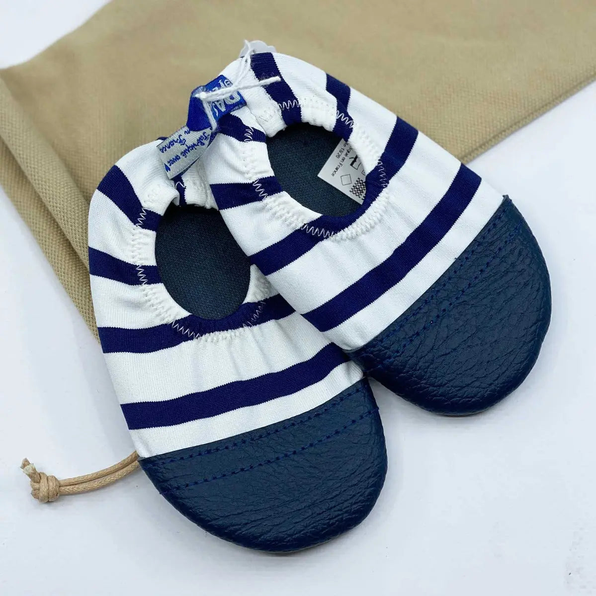 Chaussons souples pour l'été Les Pas Petit - Marin