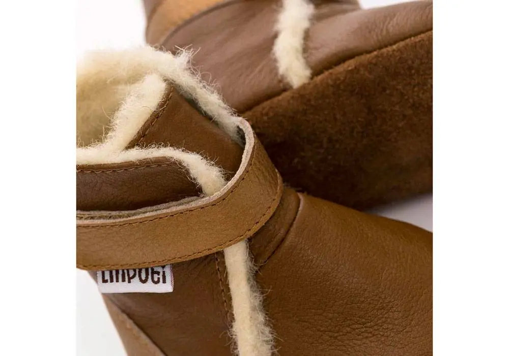 Bottines en cuir souple fourrées Liliputi - Copper Liliputi