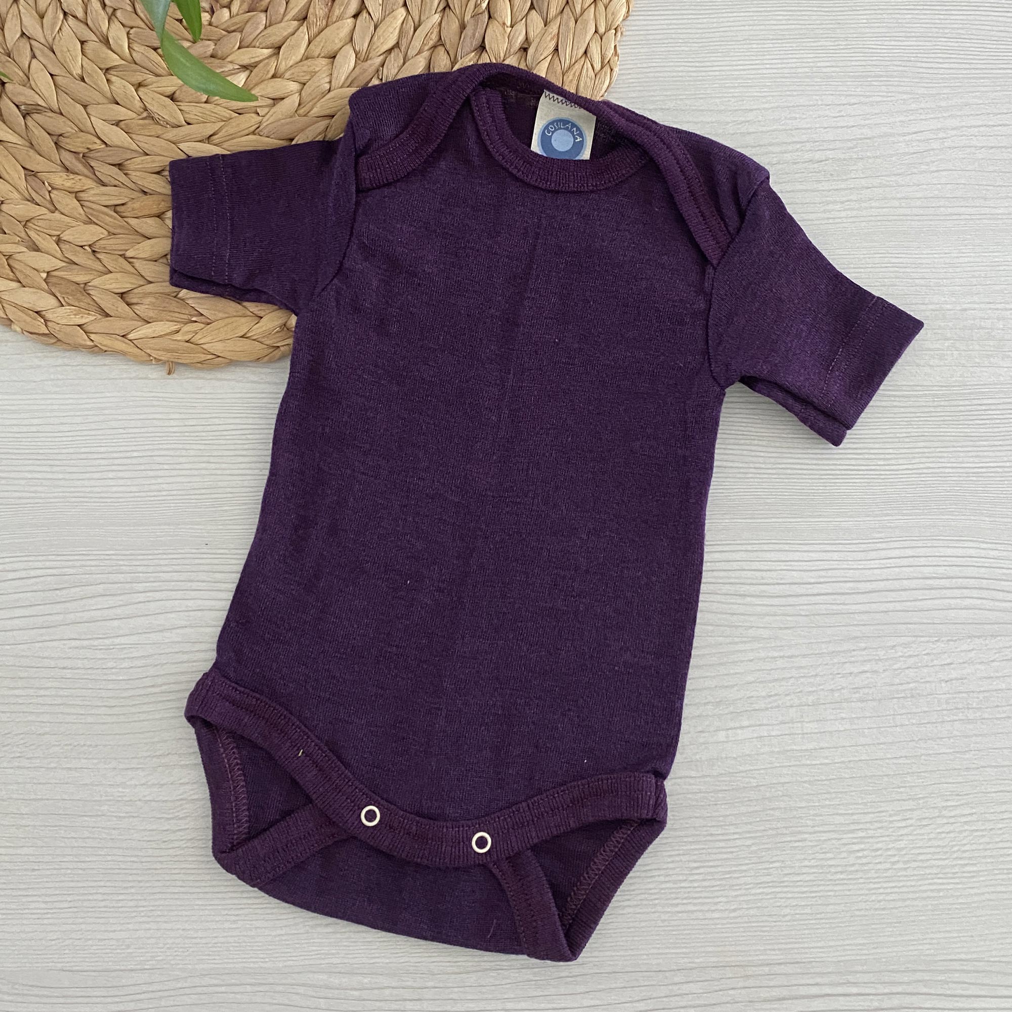 Body à MC en laine & soie Cosilana - Violet