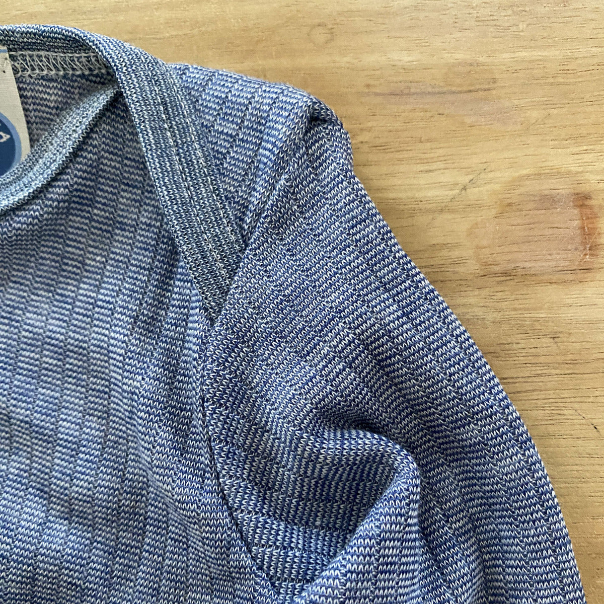 Body à ML en laine, soie et coton bio Cosilana - Denim