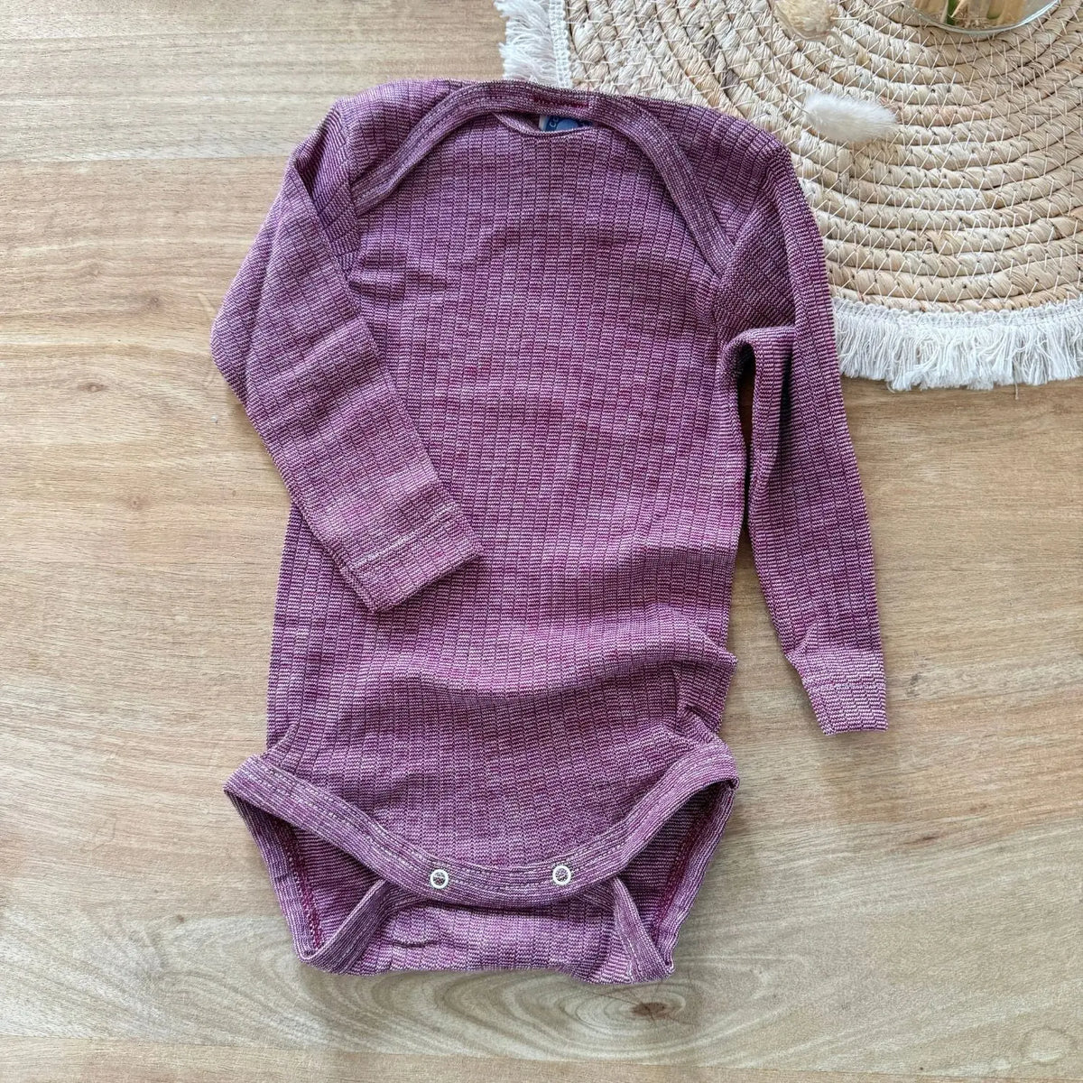Body à ML en laine, soie et coton bio Cosilana - Bordeaux
