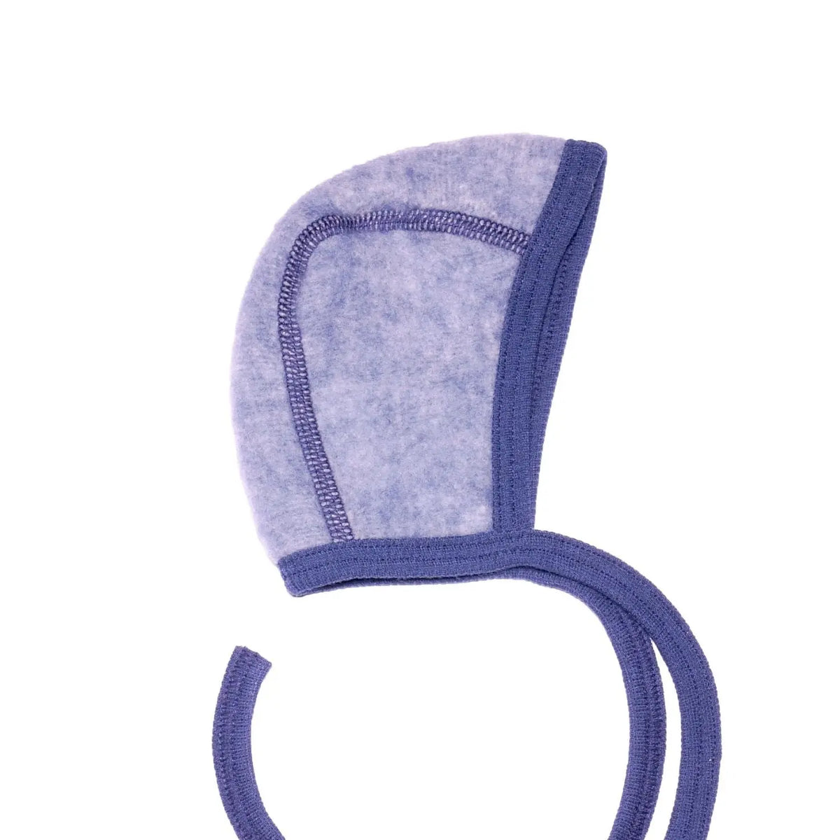 Bonnet bébé en polaire de laine & coton bio Cosilana – Bleu
