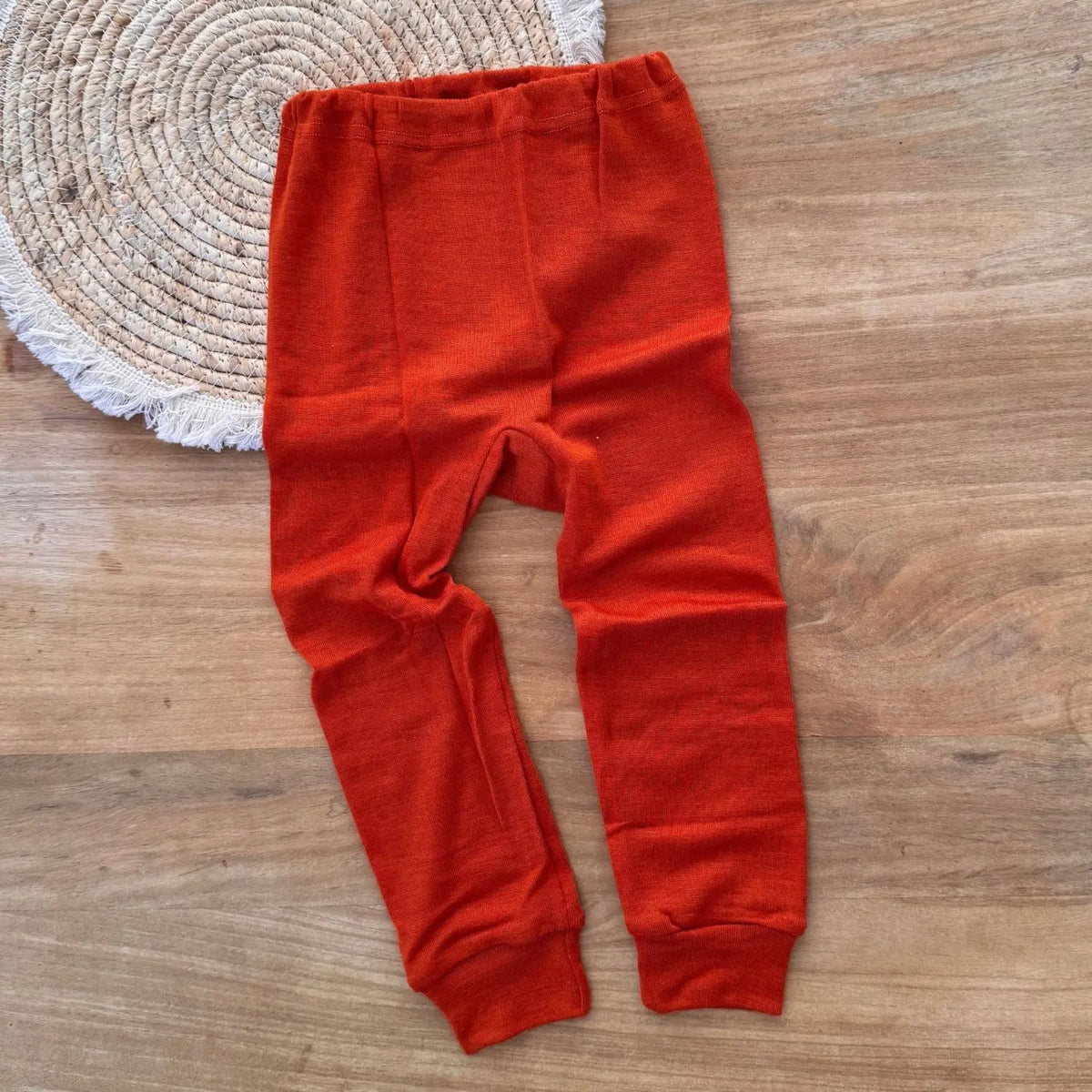Legging enfant laine et soie Cosilana – Orange