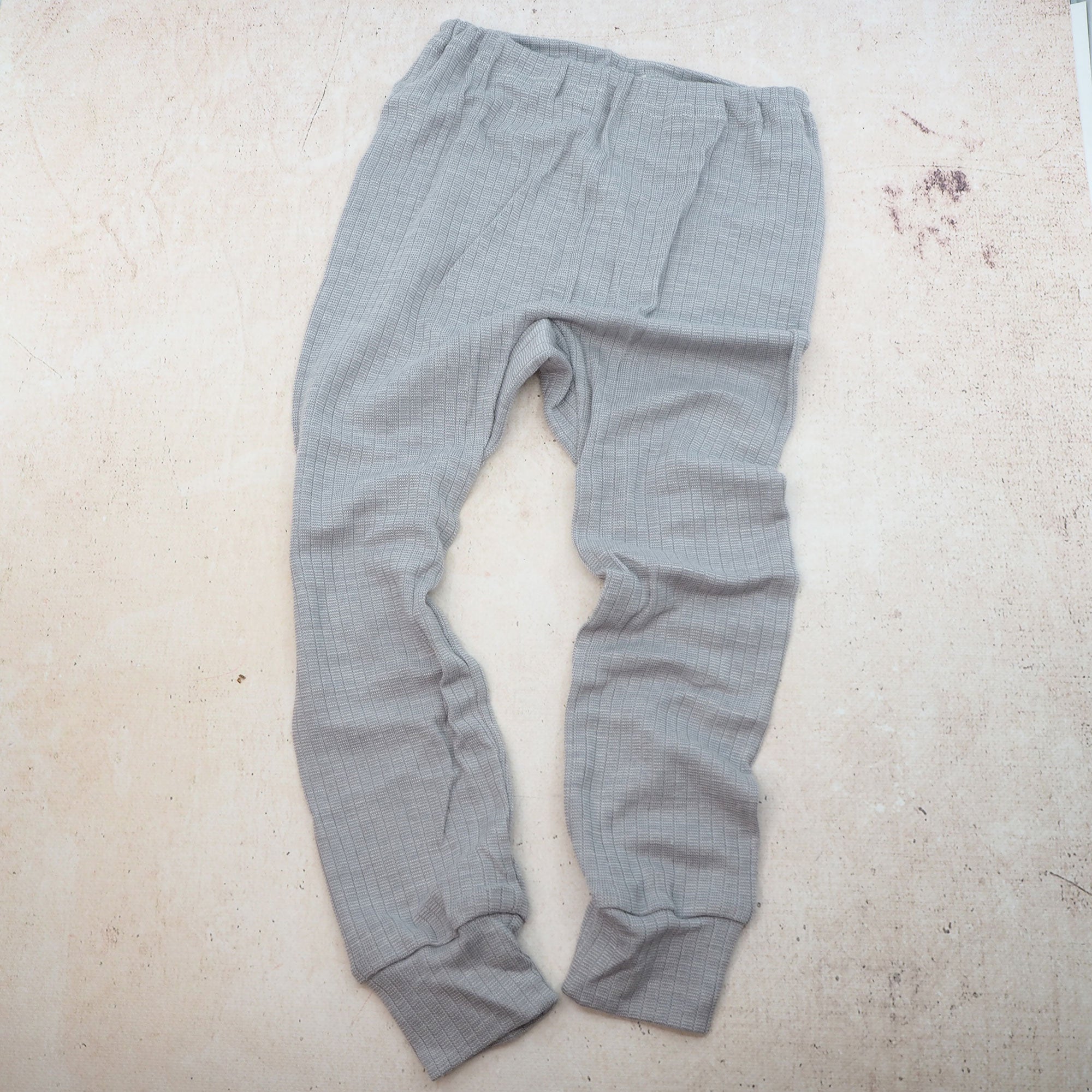 Legging enfant en laine, soie et coton bio Cosilana - Gris clair 