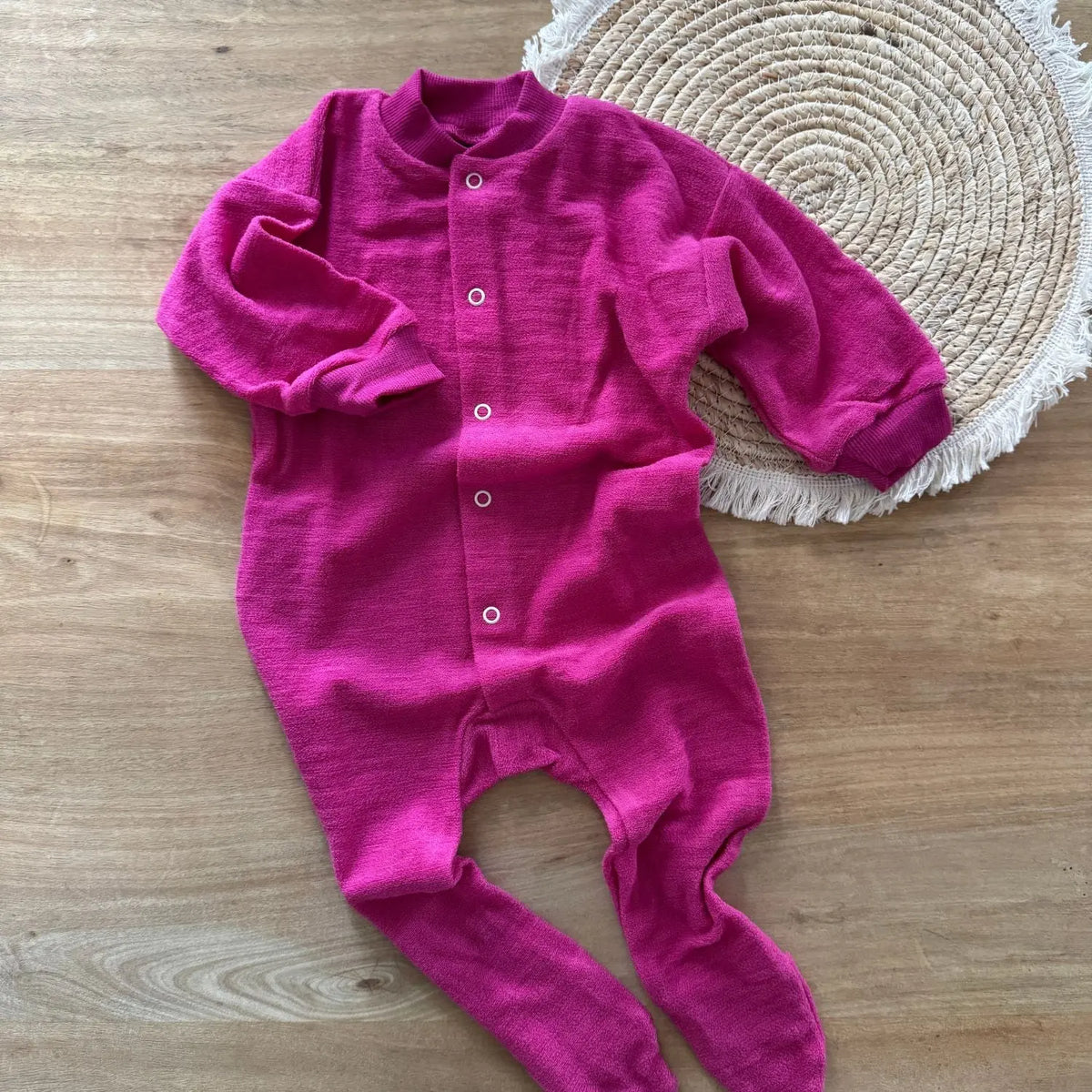 Pyjama en éponge de laine Cosilana - Rose