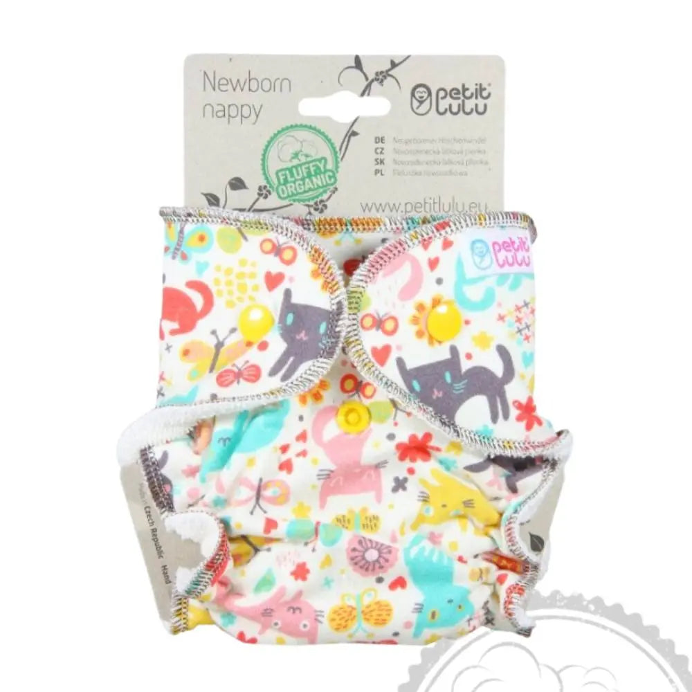 Couche lavable classique Petit Lulu Fluffy Organic - Naissance - Lilinappy
