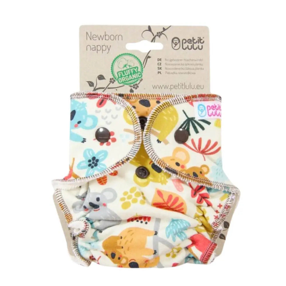 Couche lavable classique Petit Lulu Fluffy Organic - Naissance - Lilinappy