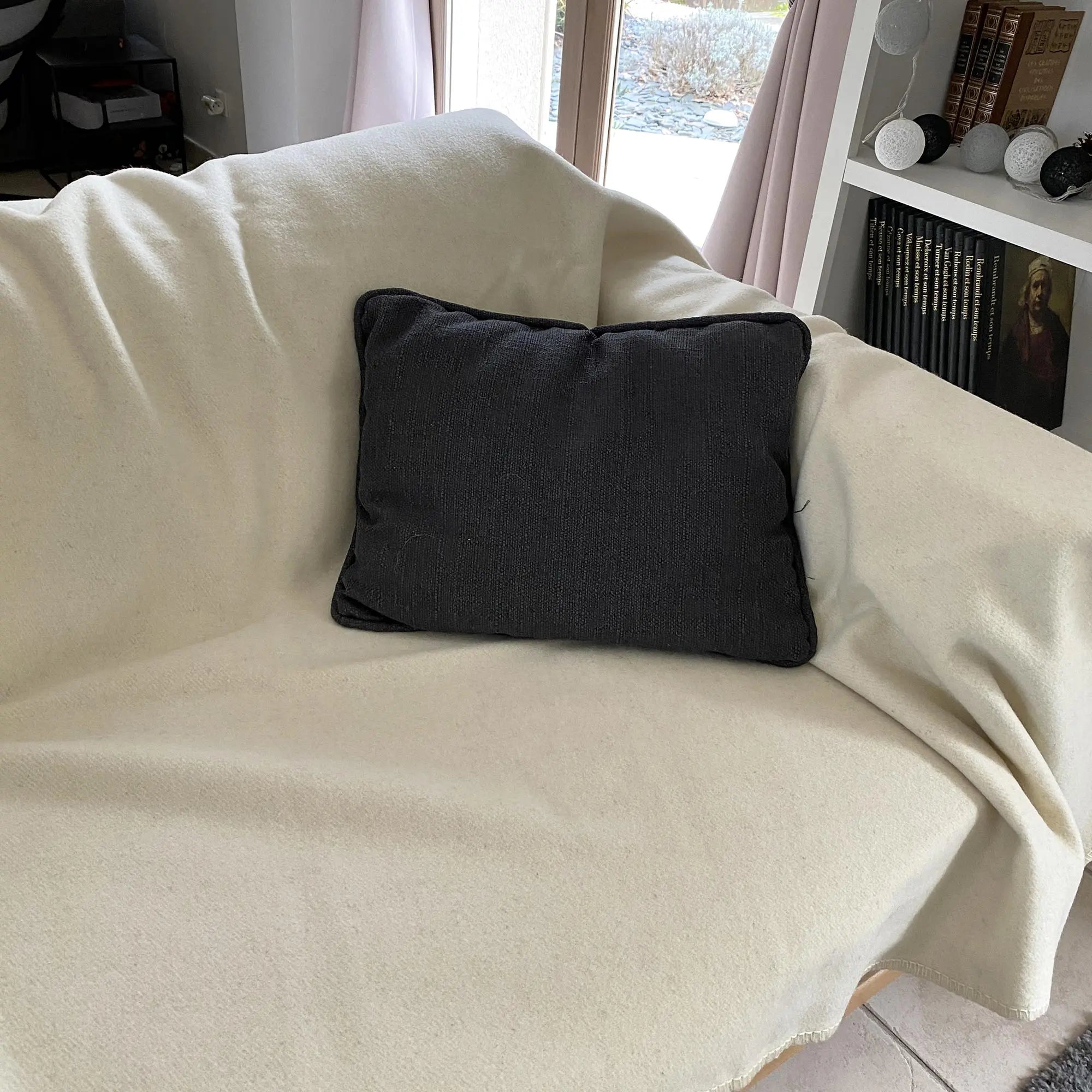 Couverture flanelle en laine vierge Sassoupi