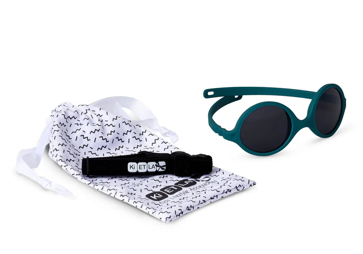 Lunettes de soleil Sun Baby 0-1 an KI ET LA - Bleu Paon - Lilinappy