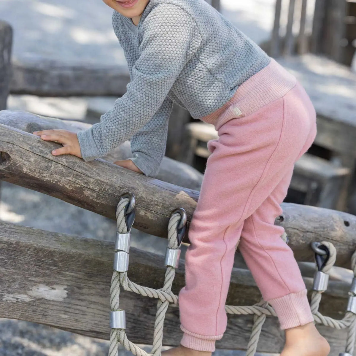 Pantalon bloomer bébé en laine bouillie bio Disana – Caramel