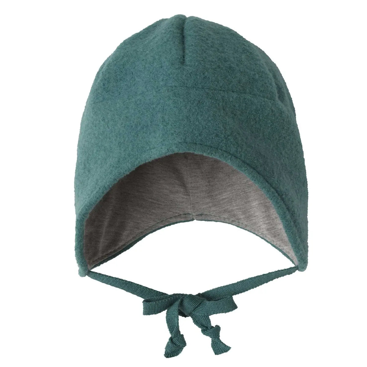 Bonnet enfant en laine bouillie mérinos bio Disana - Eucalyptus - Lilinappy