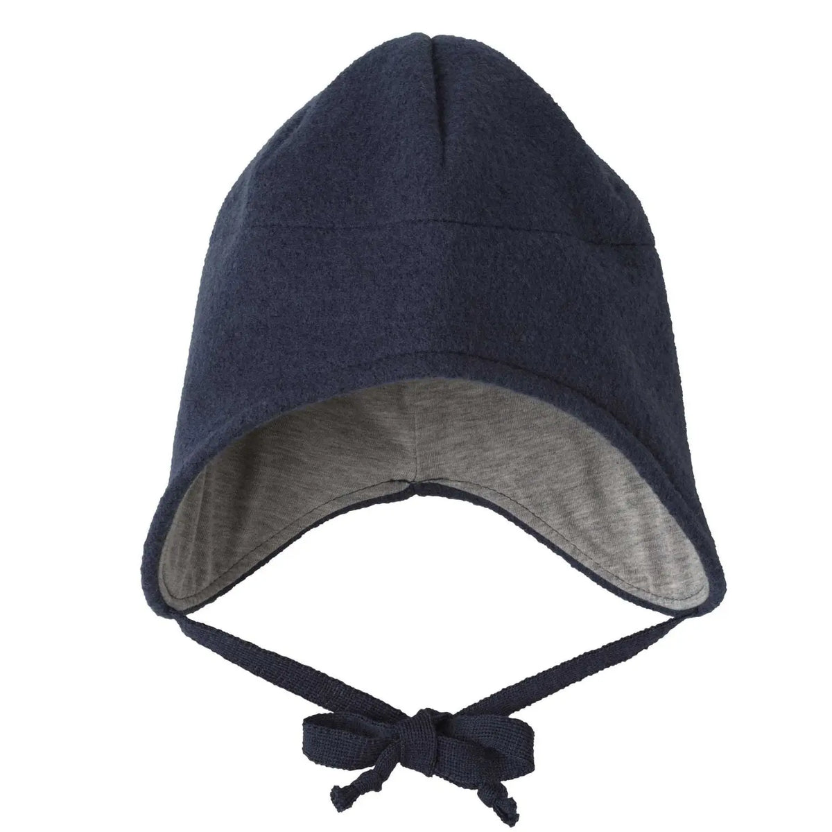 Bonnet enfant en laine bouillie mérinos bio Disana - Indigo