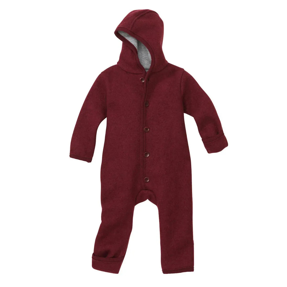 Combinaison bébé en laine bouillie Disana - Cassis - Lilinappy