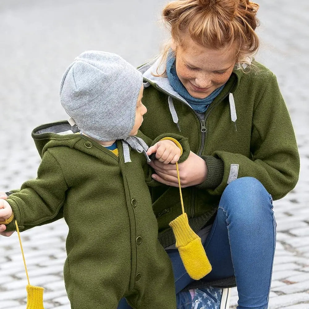 Combinaison bébé en laine bouillie Disana - Caramel - Lilinappy