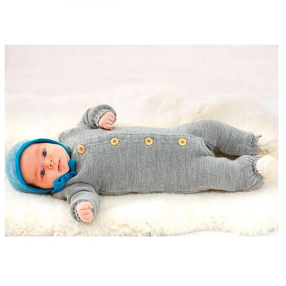 Combinaison en laine merinos tricotée Disana - Caramel - Lilinappy
