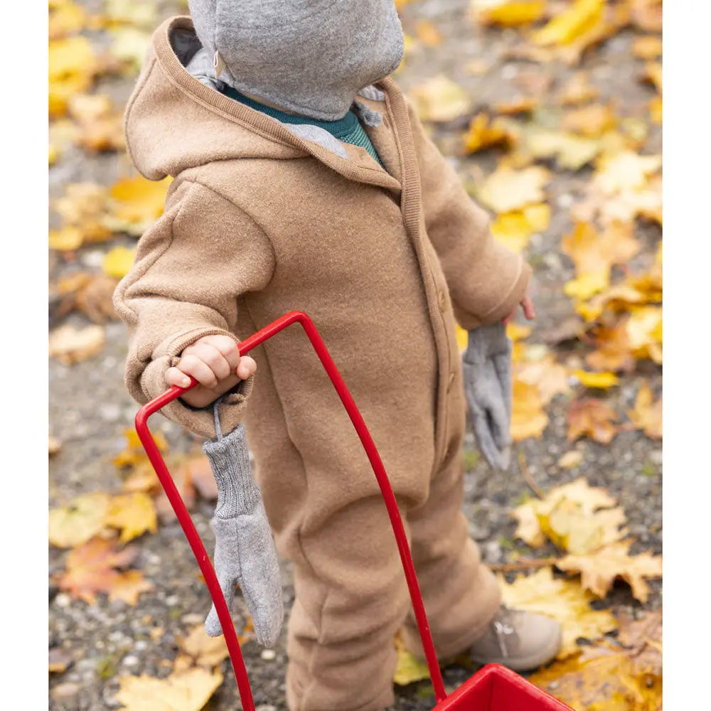 Combinaison bébé en laine bouillie Disana - Gris - Lilinappy