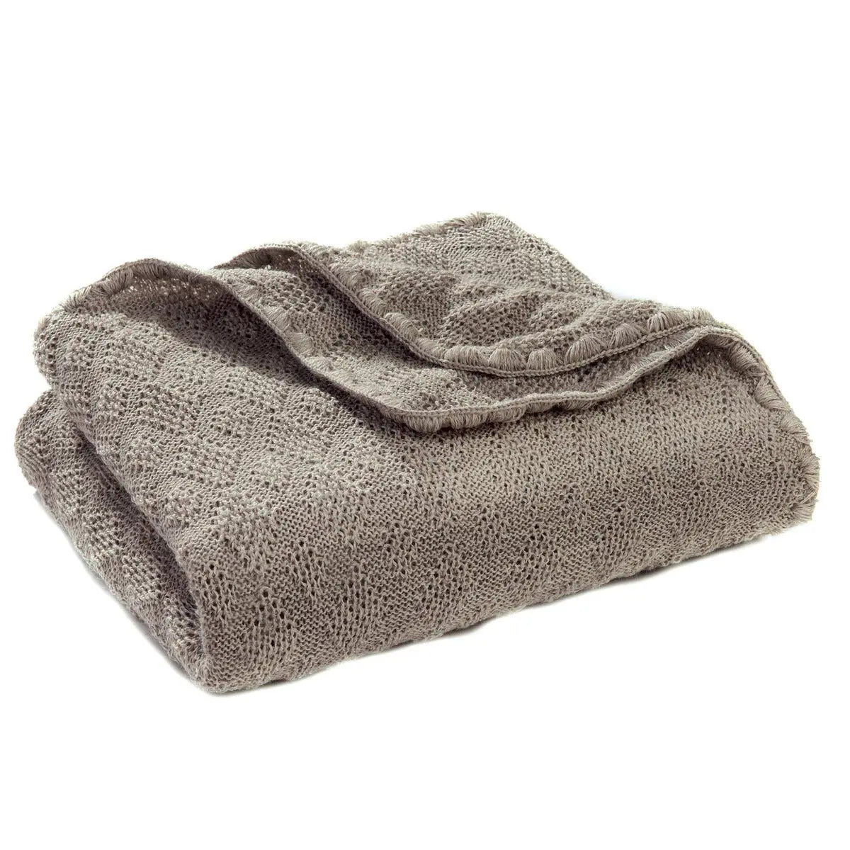 Couverture en laine merinos Disana Gris clair
