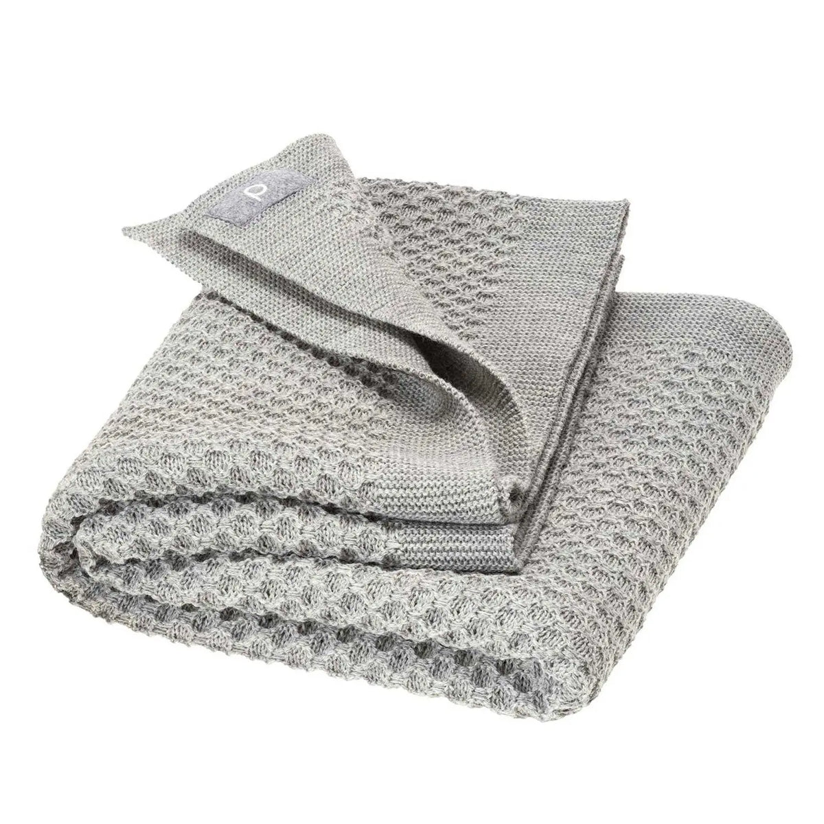 Couverture bébé nid d'abeilles en laine Disana - Gris clair Disana